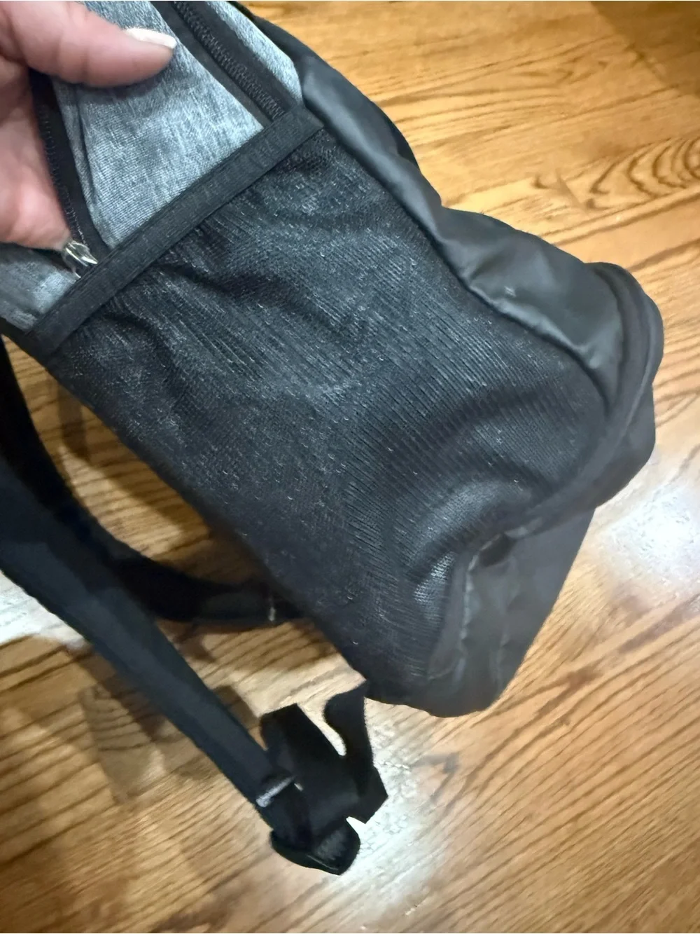 Under Armour Hustle Storm Backpack Gray Black Water-Resistant